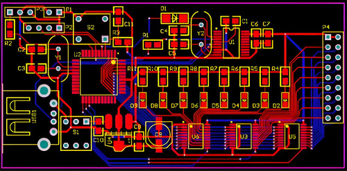 排针PCB布局 排针PCB布局