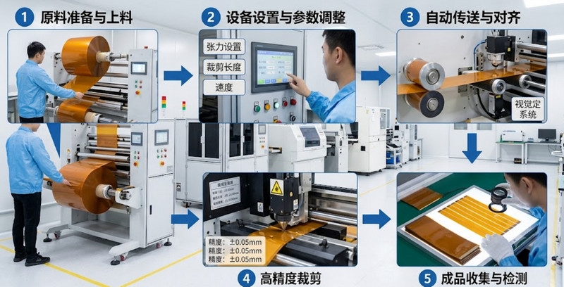 高精度FPC排线基材裁剪工序与设备操作流程 高精度FPC排线基材裁剪工序与设备操作流程